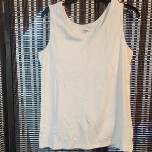 Lands End White Tank Top NWOT Sz S 6-8